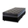Conjunto Cama Box Solteirão c/ Molas Ensacadas Montreal Preto 96x203x64 - 3