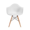 Ver imagem 4 de Mesa De Jantar Redonda Em Madeira 90Cm Branca Com 4 Poltronas Brancas Cor: Branco