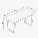 Ver imagem 2 de Mesa Industrial para Área Gourmet Madeira Maciça Lanna com Ferragem 1,20m Preto