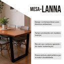 Ver imagem 4 de Mesa Industrial para Área Gourmet Madeira Maciça Lanna com Ferragem 1,20m Preto