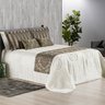 Conjunto Cama Queen Size Colcha Hailey Seda Amassada Viena:bege - 1