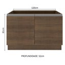 Ver imagem 5 de Balcão de Pia Glamy com 2 Portas Rustic Madesa