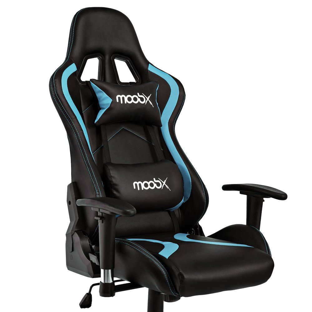 Cadeira Gamer Moobx Thunder Preto e Azul