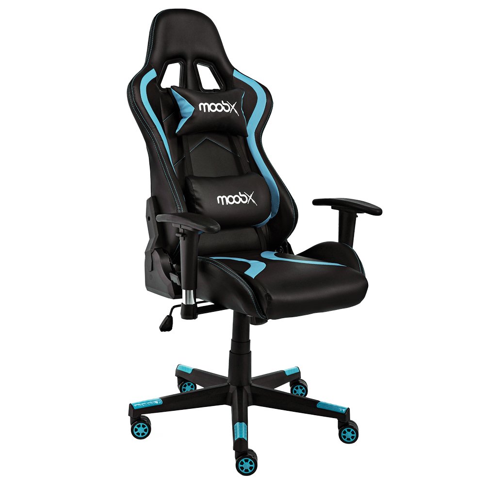 Cadeira Gamer Moobx Thunder Preto e Azul - 3