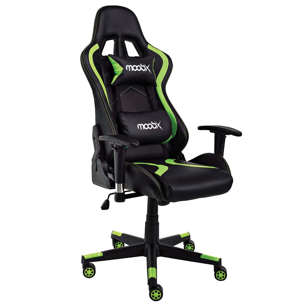 Cadeira Gamer Moobx Thunder Preto e Verde - 3