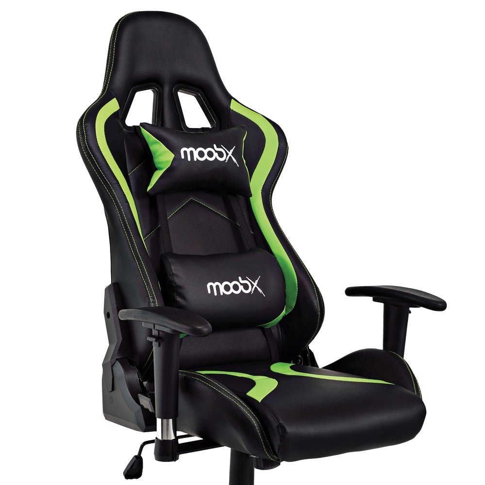 Cadeira Gamer Moobx Thunder Preto e Verde - 1