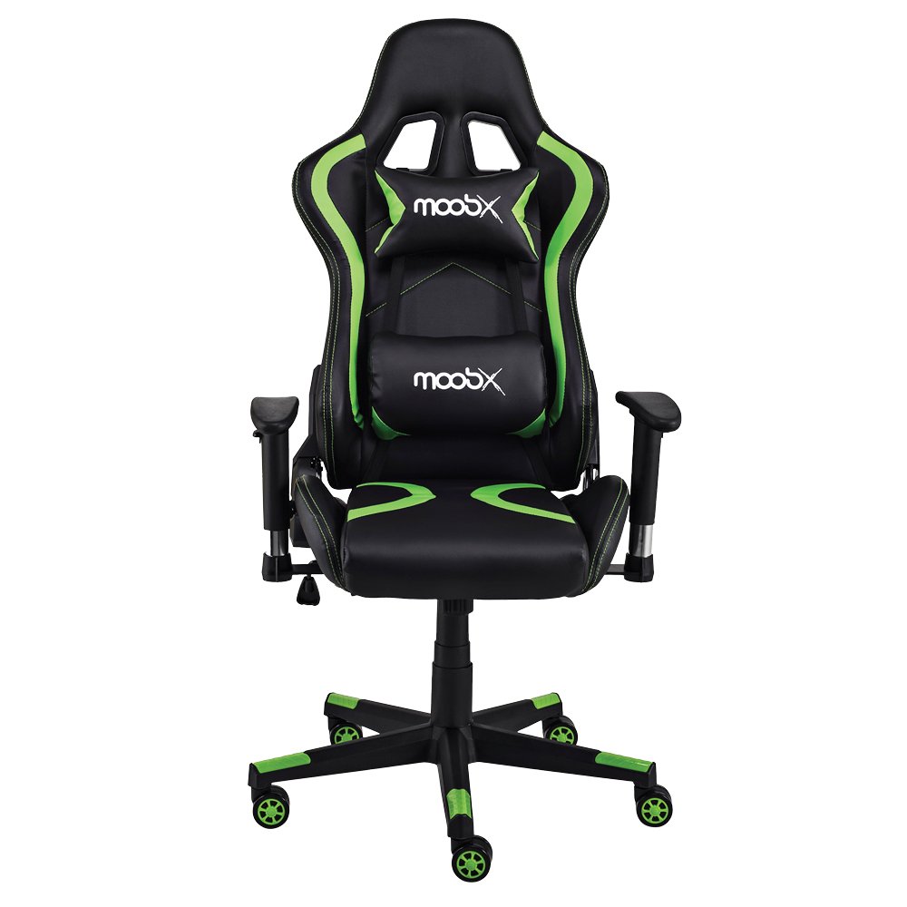 Cadeira Gamer Moobx Thunder Preto e Verde - 2