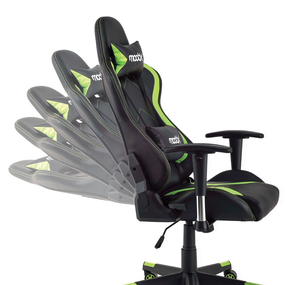 Cadeira Gamer Moobx Thunder Preto e Verde - 6