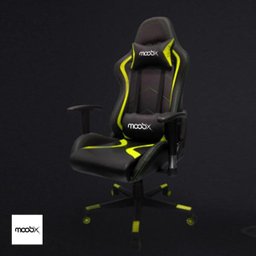 Cadeira Gamer MoobX Thunder Reclinável C/ Almofadas para Lombar e Pescoço Preto/Amarelo - 8