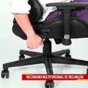 Ver imagem 5 de Cadeira Gamer MoobX Thunder Reclinável C/ Almofadas para Lombar e Pescoço Preto/Amarelo