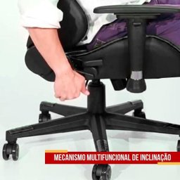 Cadeira Gamer MoobX Thunder Reclinável C/ Almofadas para Lombar e Pescoço Preto/Amarelo - 5