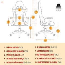 Cadeira Gamer MoobX Thunder Reclinável C/ Almofadas para Lombar e Pescoço Preto/Amarelo - 3