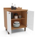 Ver imagem 5 de Balcão para Cozinha 2 Portas 80cm sem Tampo Pérola Branco/Freijó Yescasa