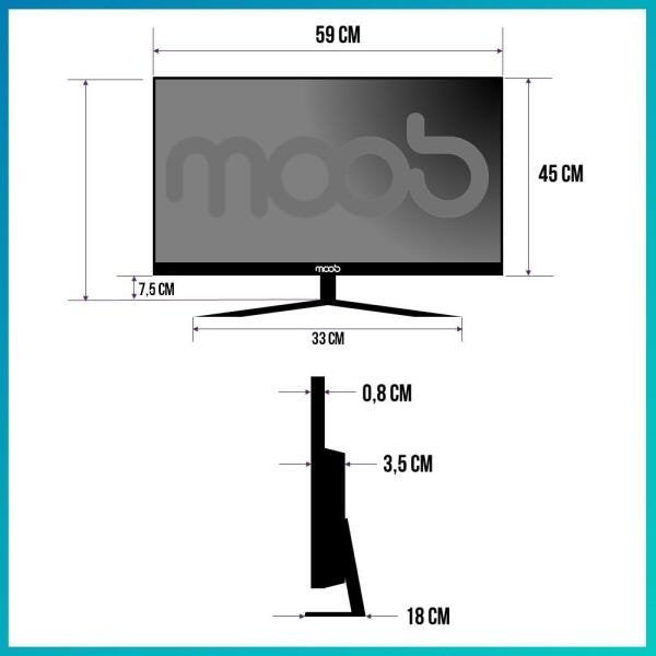 Monitor Moob LED 75Hz Full Hd 24" HDMI - 4