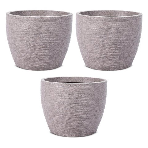 Kit 3 Vasos Redondo Elba Pedra 27 Terrano