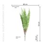 12 Samambaias Planta Artificial 53cm Folhagem Decorativa - 6