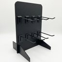 Ver imagem 3 de Expositor de Produtos Balcão Preto 30x20cm + Suporte 3D e 8 Ganchos