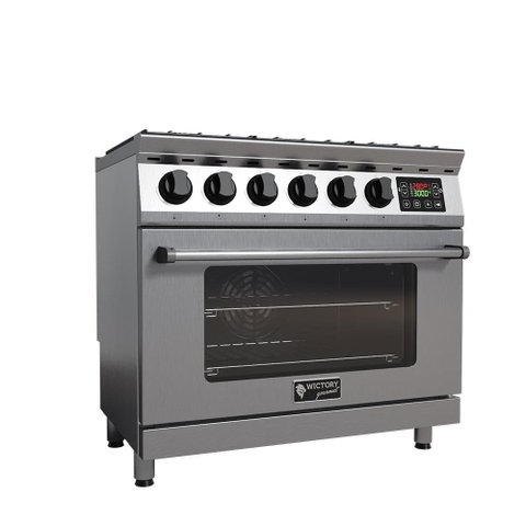 Fogão 6 Bocas Wictory Digital a Gás Natural Inox 304 220V WGFD -6