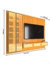 Ver mais imagens de Conjunto Modulo Painel Home Suspenso Babu 3120 mm Madeira Cor:Madeira