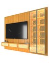 Ver imagem 3 de Conjunto Modulo Painel Home Suspenso Babu 3120 mm Madeira Cor:Madeira