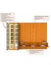 Ver imagem 4 de Conjunto Modulo Painel Home Suspenso Babu 3120 mm Madeira Cor:Madeira