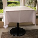 Ver imagem 2 de Toalha de Mesa Mariana Quadrada Branca - Poliéster, 150x150cm