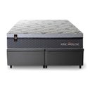 Ver imagem 5 de Conjunto Box Baú Super King Benton Cinza 193x203x78 c/ Molas Ensacadas