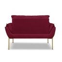 Ver imagem 6 de Namoradeira Luxo Recepção 12 Cores - Base Ferro Dourado - Marsala