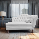 Ver imagem 2 de Recamier Sofá Esquerdo Larissa 120cm Sala Corano Branco - Incasa Decor