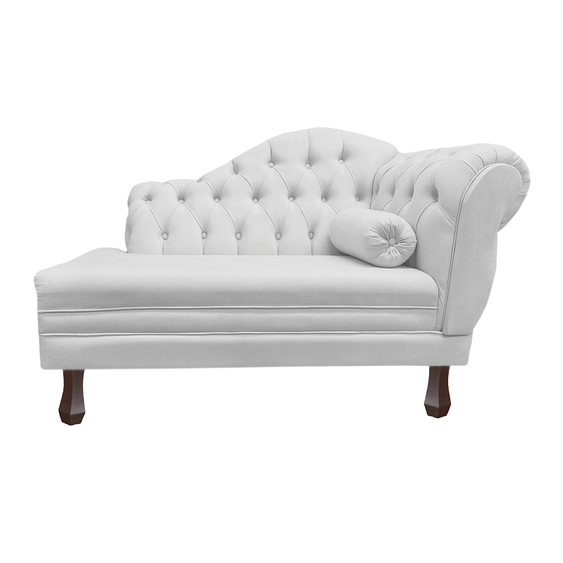 Recamier Sofá Esquerdo Larissa 120cm Sala Corano Branco - Incasa Decor