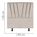 Ver imagem 3 de Cabeceira Estofada Bélgica 140CM Casal Courino Bege - D A DECOR