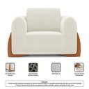 Ver imagem 6 de Kit Poltrona e Sofá Bloom 160cm 02 Lugares com Pés de Madeira Bouclê Off White - Desk Design