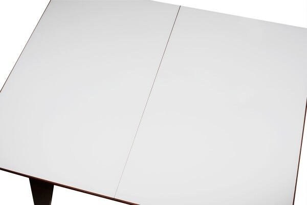 Mesa de Jantar Extensível com Tampo de Vidro Branco 1.20 A 1.60 - 2