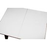 Mesa de Jantar Extensível com Tampo de Vidro Branco 1.20 a 1.60 - 2