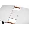 Mesa de Jantar Extensível com Tampo de Vidro Branco 1.20 a 1.60 - 3