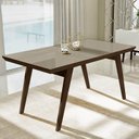 Ver imagem 1 de Mesa de Jantar Extensível com Tampo de Vidro Nacre 1.60 a 2.00