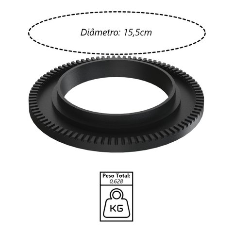 Espalha Chama Fogão Industrial Queimador Duplo Ferro 15,5cm