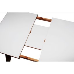 Mesa de Jantar Extensível com Tampo de Vidro Nacre 1.20 a 1.60 - 3 Mesa de Jantar Extensível com Tampo de Vidro Nacre 1.20 a 1.60 - 3