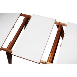 Mesa de Jantar Extensível com Tampo de Vidro Nacre 1.20 a 1.60 - 5 Mesa de Jantar Extensível com Tampo de Vidro Nacre 1.20 a 1.60 - 5