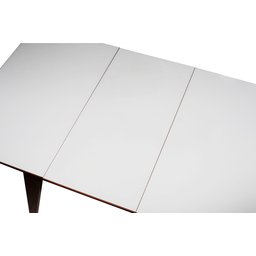 Mesa de Jantar Extensível com Tampo de Vidro Nacre 1.20 a 1.60 - 6 Mesa de Jantar Extensível com Tampo de Vidro Nacre 1.20 a 1.60 - 6