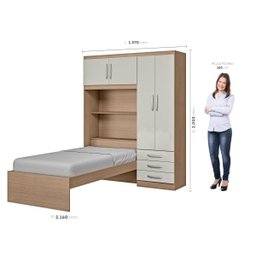 ROUPEIRO LISBOA HAVANA 4 PORTAS com CAMA - 5