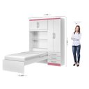Ver imagem 5 de Roupeiro Lisboa Pink 4 Portas com Cama