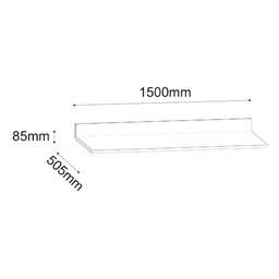 Balcão Ayla 150cm C/ Tampo - Vallisa Decor:branco - 5