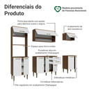 Ver imagem 6 de Armário de Cozinha Completa 225 cm Rustic/Branco Lille Madesa 01