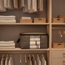 Ver imagem 5 de Caixa Saco Organizador Closet, Armários Edredom Ziper Anti Poeira Umidade