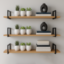 Ver imagem 2 de 3 Prateleiras Mdf 30x100cm C Suporte Industrial