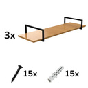 Ver imagem 5 de 3 Prateleiras Mdf 30x100cm C Suporte Industrial