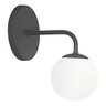 Arandela Luminária Parede Bolinha Globo Vidro Lavabo Preto - 1
