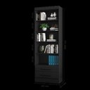 Ver imagem 5 de Estante Livreiro com 2 Gavetas Preto - Qmovi