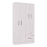 Guarda Roupa Solteiro Milão 4 Portas Branco Brilho – Poquema - 2